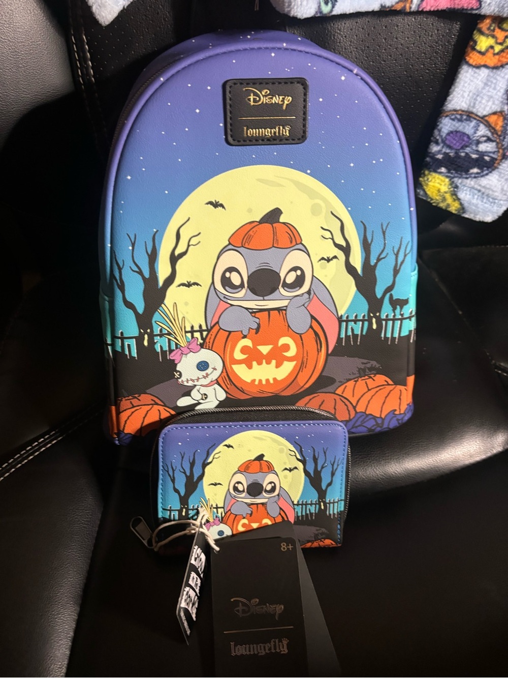 Loungefly Disney Stitch Pumpkin Backpack and Wallet - set